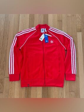 New Adidas Track Jacket Adicolor Classics Primeblue SST Red Large Mens SOLD OUT